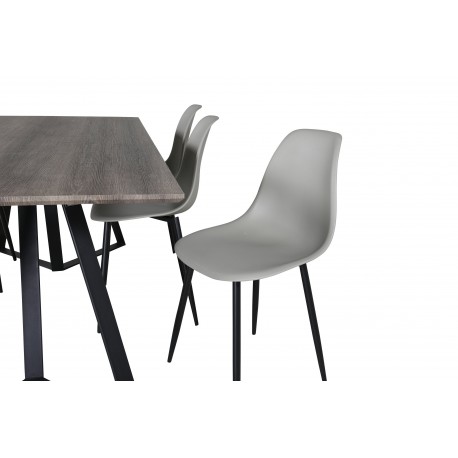 Marina Spisebordssæt - Sort og Grå