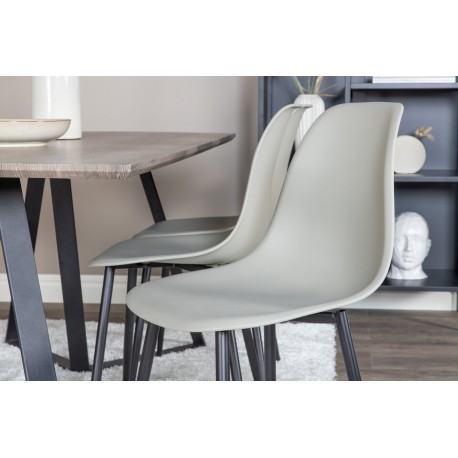 Marina Spisebordssæt - Sort og Grå