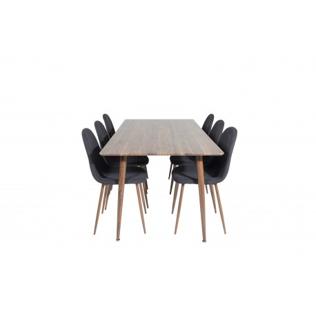 Polar Spisebordssæt - Sort og Natur