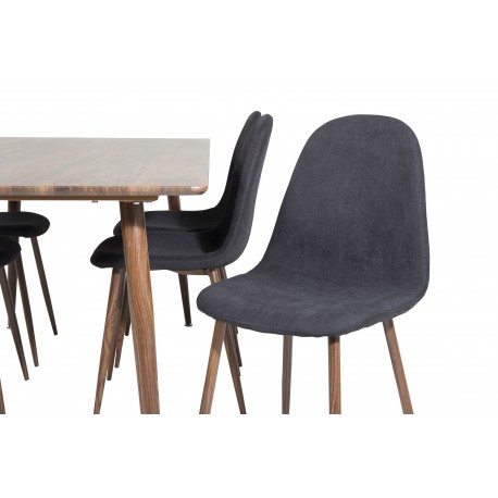 Polar Spisebordssæt - Sort og Natur