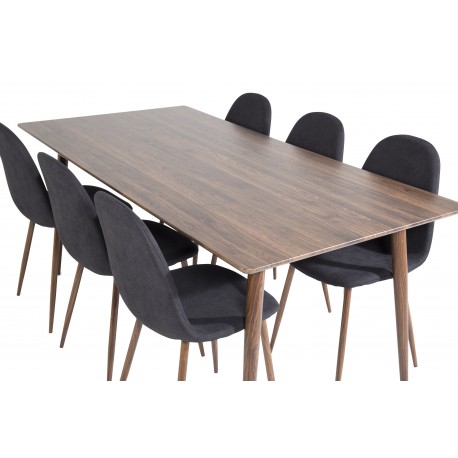 Polar Spisebordssæt - Sort og Natur