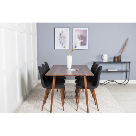 Polar Spisebordssæt - Sort og Natur