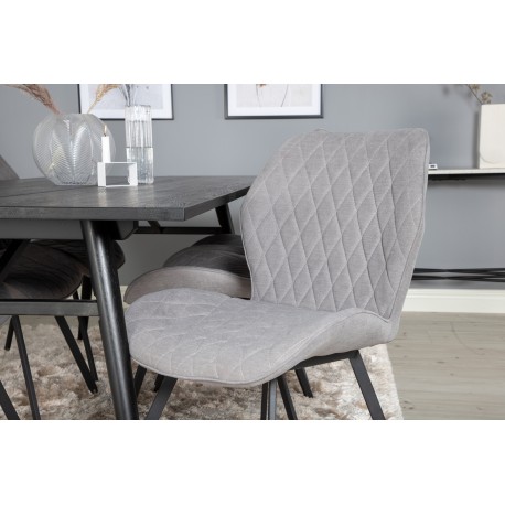 Elegant Spisebordssæt - Sort og Grå