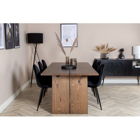 Logger t Spisebordssæt - Sort og Natur