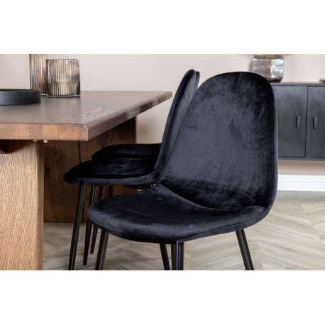 Logger t Spisebordssæt - Sort og Natur