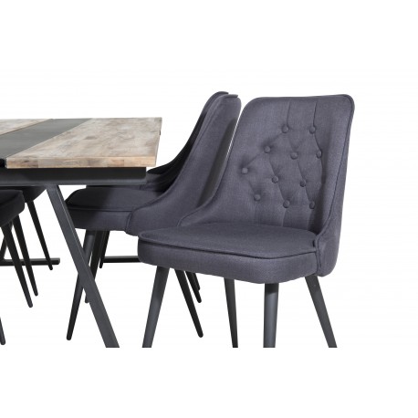 Jakarta t Spisestuesæt - Sort og Natur