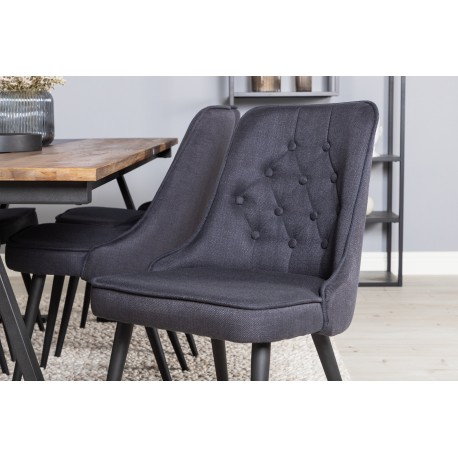 Jakarta t Spisestuesæt - Sort og Natur