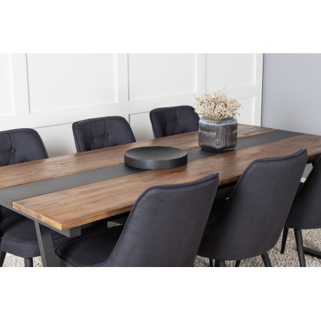 Jakarta t Spisestuesæt - Sort og Natur