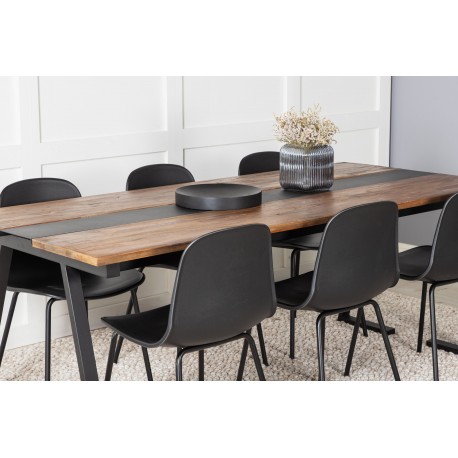 Jakarta Spisebordssæt - Sort og Natur