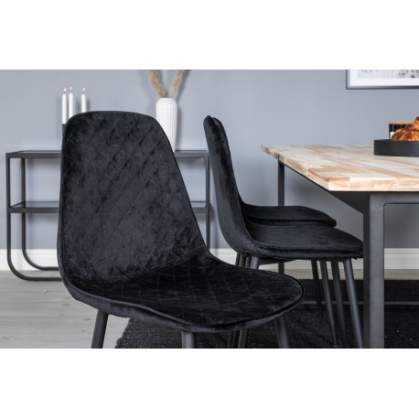 Cirebon Spisebordssæt - Sort og Natur