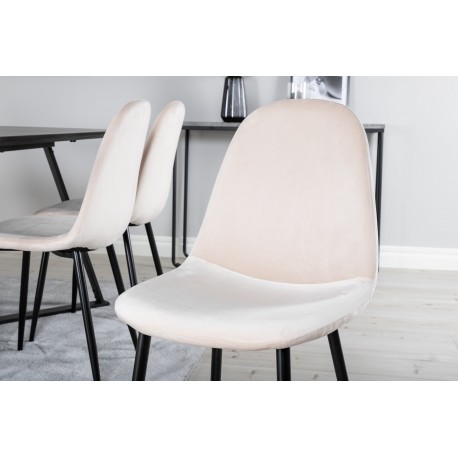 Marina t Spisebordssæt - Beige og Sort