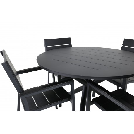 Alma Rund Loungesæt - Havemøbelsæt - Sort