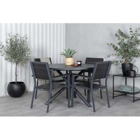 Alma Rund Loungesæt - Havemøbelsæt - Sort