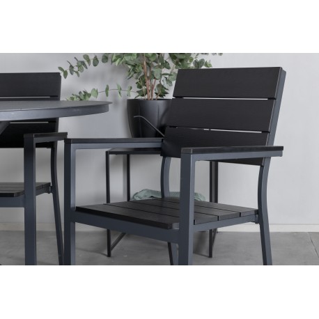 Alma Rund Loungesæt - Havemøbelsæt - Sort