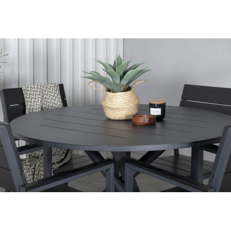 Alma Rund Loungesæt - Havemøbelsæt - Sort