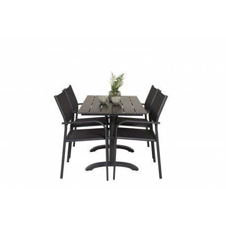 Denver t Loungesæt - Havemøbelsæt - Sort