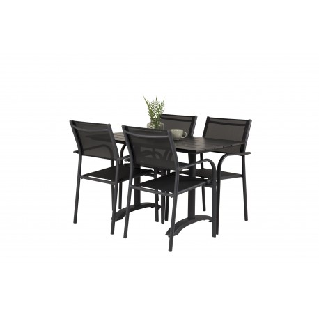 Denver t Loungesæt - Havemøbelsæt - Sort