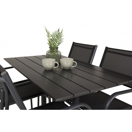 Denver t Loungesæt - Havemøbelsæt - Sort