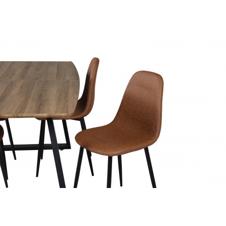 Inca Spisebordssæt - Sort og Brun og - Natur