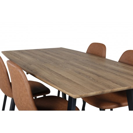 Inca Spisebordssæt - Sort og Brun og - Natur