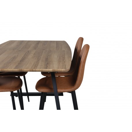 Inca Spisebordssæt - Sort og Brun og - Natur