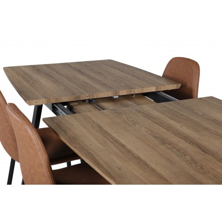 Inca Spisebordssæt - Sort og Brun og - Natur