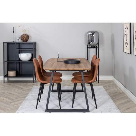 Inca Spisebordssæt - Sort og Brun og - Natur