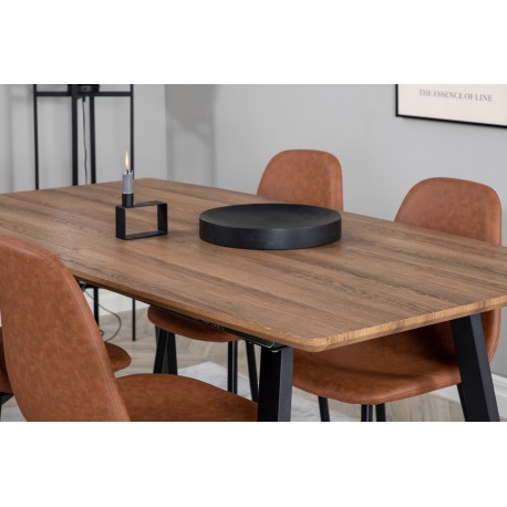 Inca Spisebordssæt - Sort og Brun og - Natur