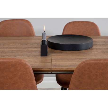 Inca Spisebordssæt - Sort og Brun og - Natur