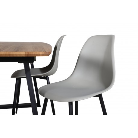 Inca t Spisebordssæt - Sort, Grå og Natur