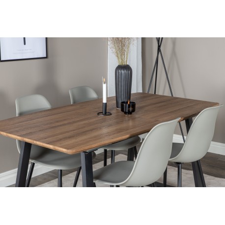 Inca t Spisebordssæt - Sort, Grå og Natur