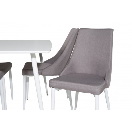 Polar Spisebordssæt - Grå og Hvid