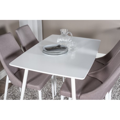 Polar Spisebordssæt - Grå og Hvid