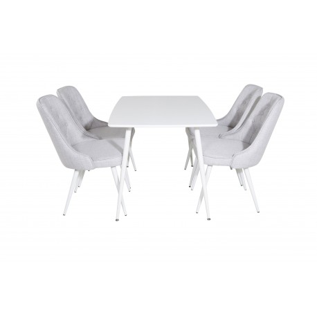 Polar Spisebordssæt - Grå og Hvid