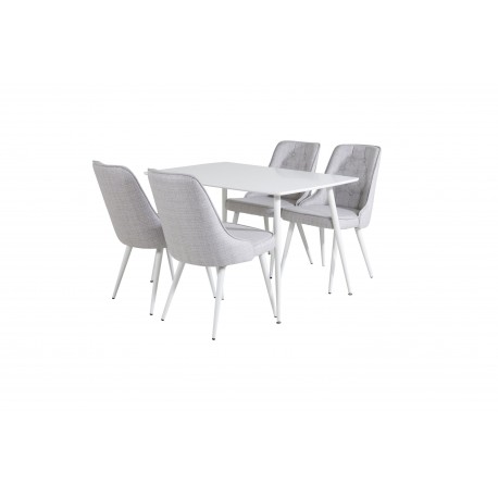 Polar Spisebordssæt - Grå og Hvid