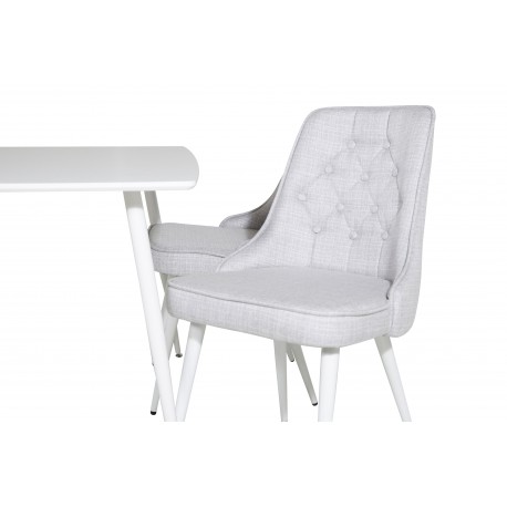 Polar Spisebordssæt - Grå og Hvid