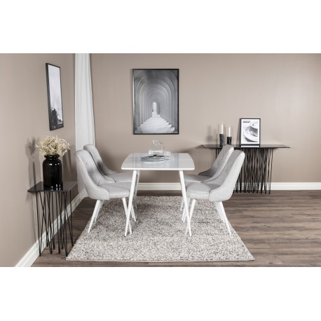 Polar Spisebordssæt - Grå og Hvid