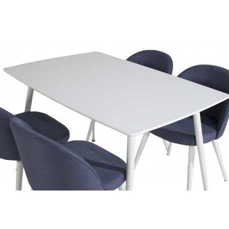 Polar Spisebordssæt - Blå og Hvid