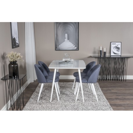 Polar Spisebordssæt - Blå og Hvid