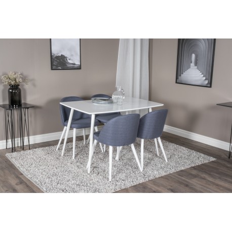 Polar Spisebordssæt - Blå og Hvid