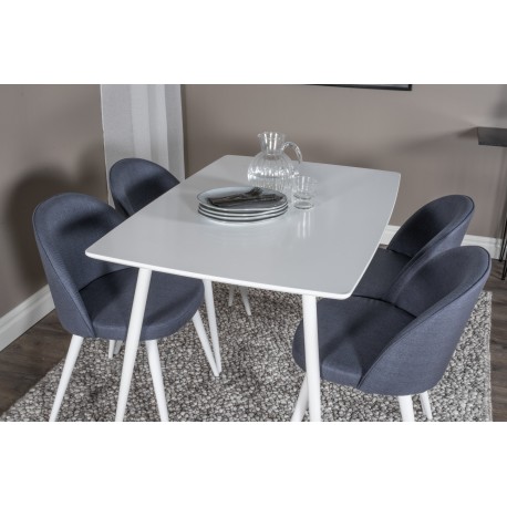 Polar Spisebordssæt - Blå og Hvid