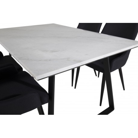 Estelle Spisebordssæt - Sort og Hvid