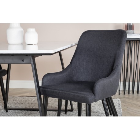 Estelle Spisebordssæt - Sort og Hvid