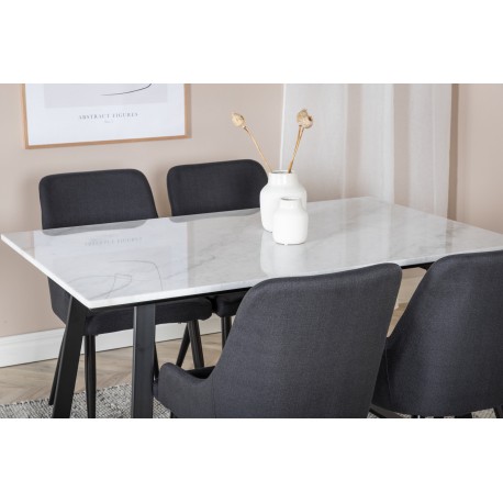 Estelle Spisebordssæt - Sort og Hvid