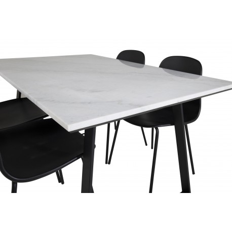 Estelle Spisebordssæt - Sort og Hvid