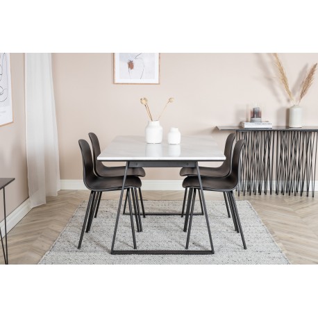 Estelle Spisebordssæt - Sort og Hvid