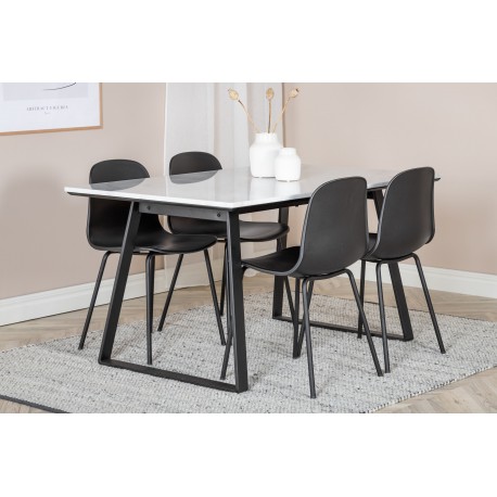 Estelle Spisebordssæt - Sort og Hvid