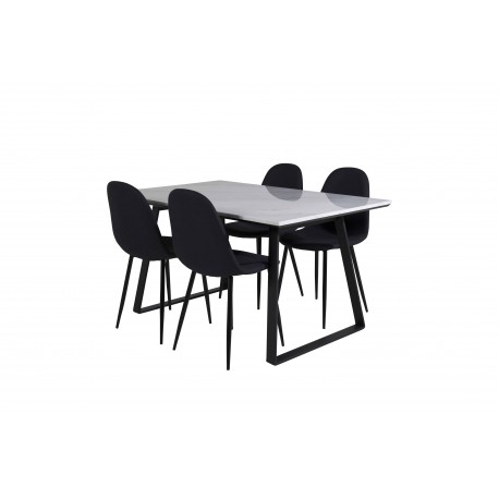 Estelle Spisebordssæt - Sort og Hvid