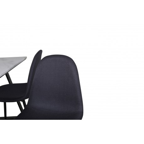 Estelle Spisebordssæt - Sort og Hvid