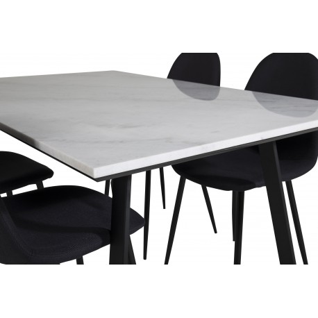 Estelle Spisebordssæt - Sort og Hvid